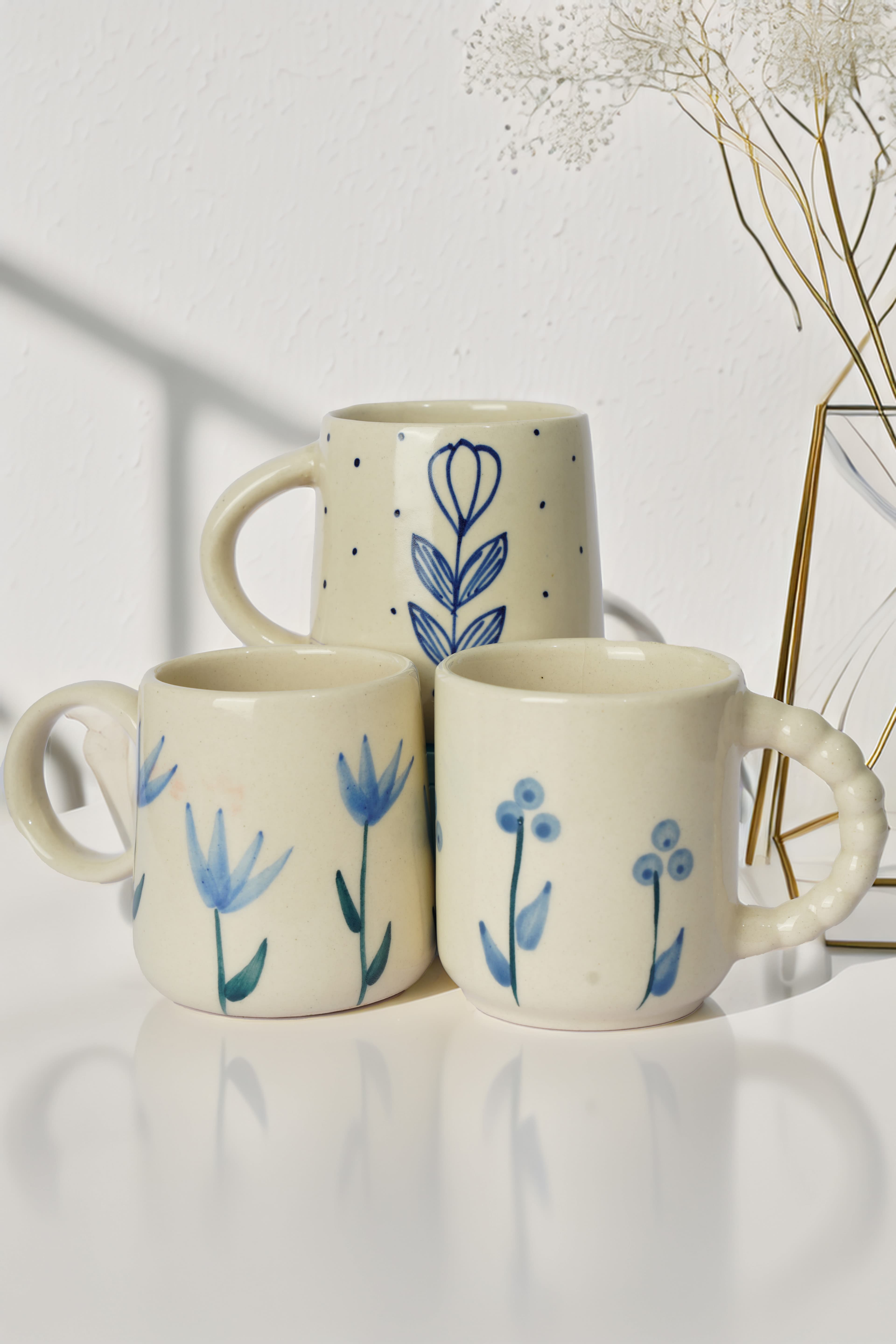 Blue Tulip Handmade Ceramic Cup 3