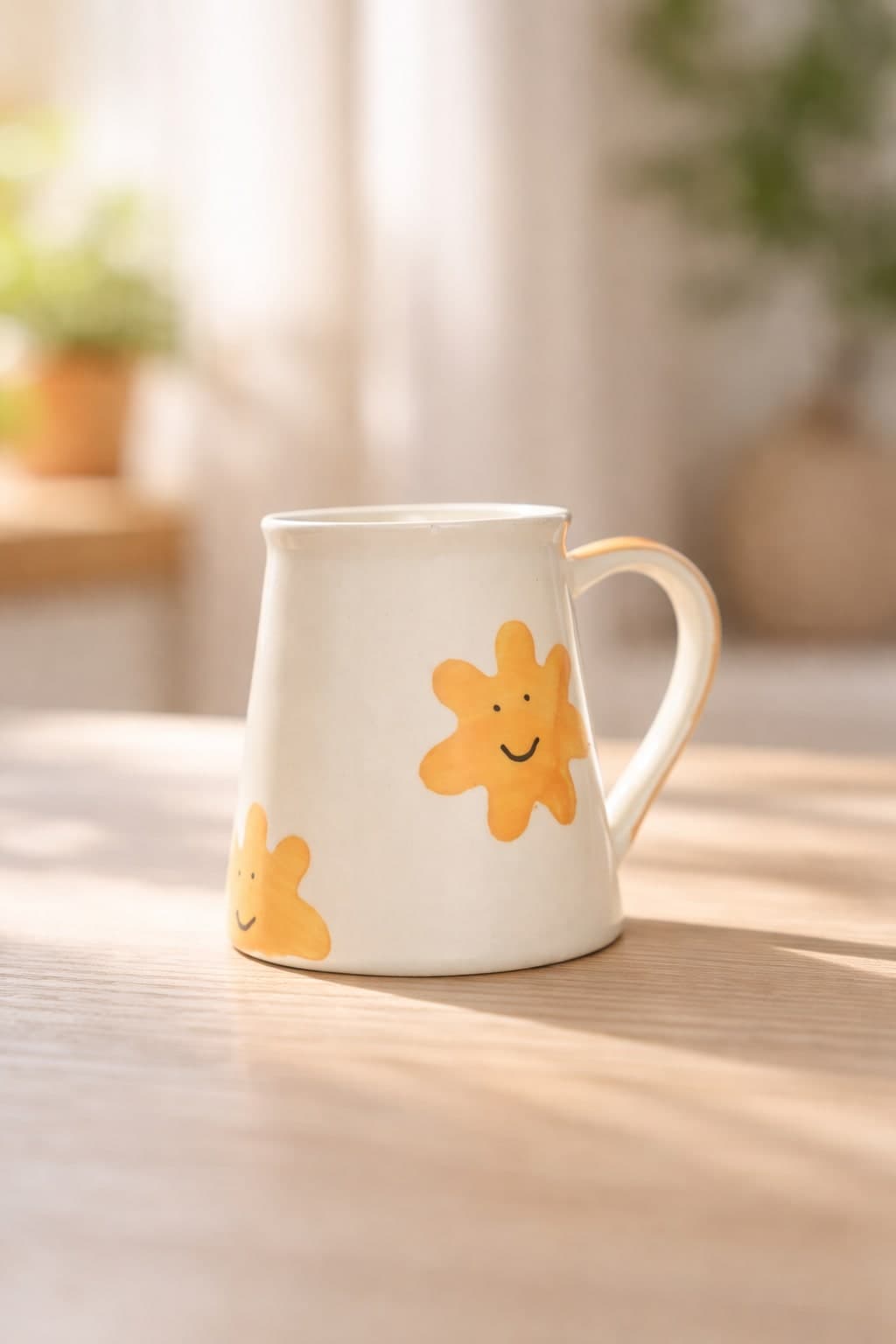 Sunny Smile Flower Handmade Ceramic Mug