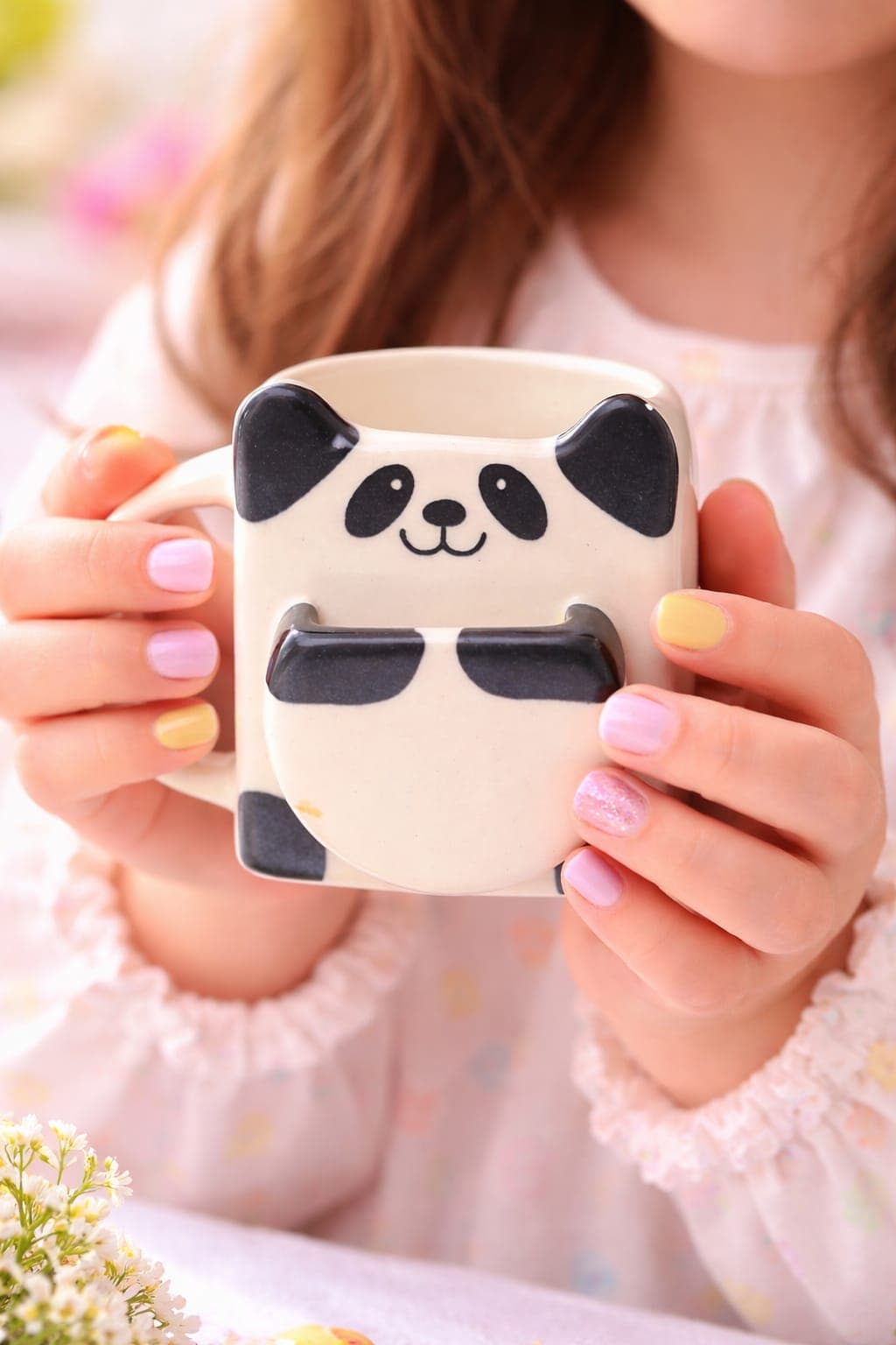 Adorable Panda Face Handmade Ceramic Mug