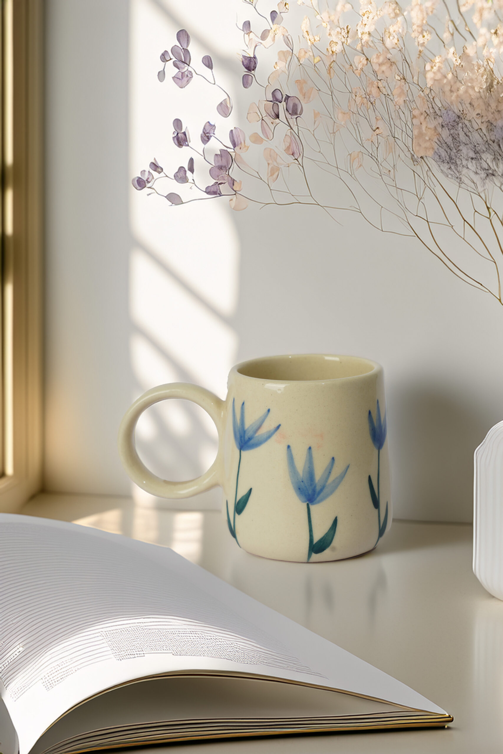 Blue Bloom Stem Mug