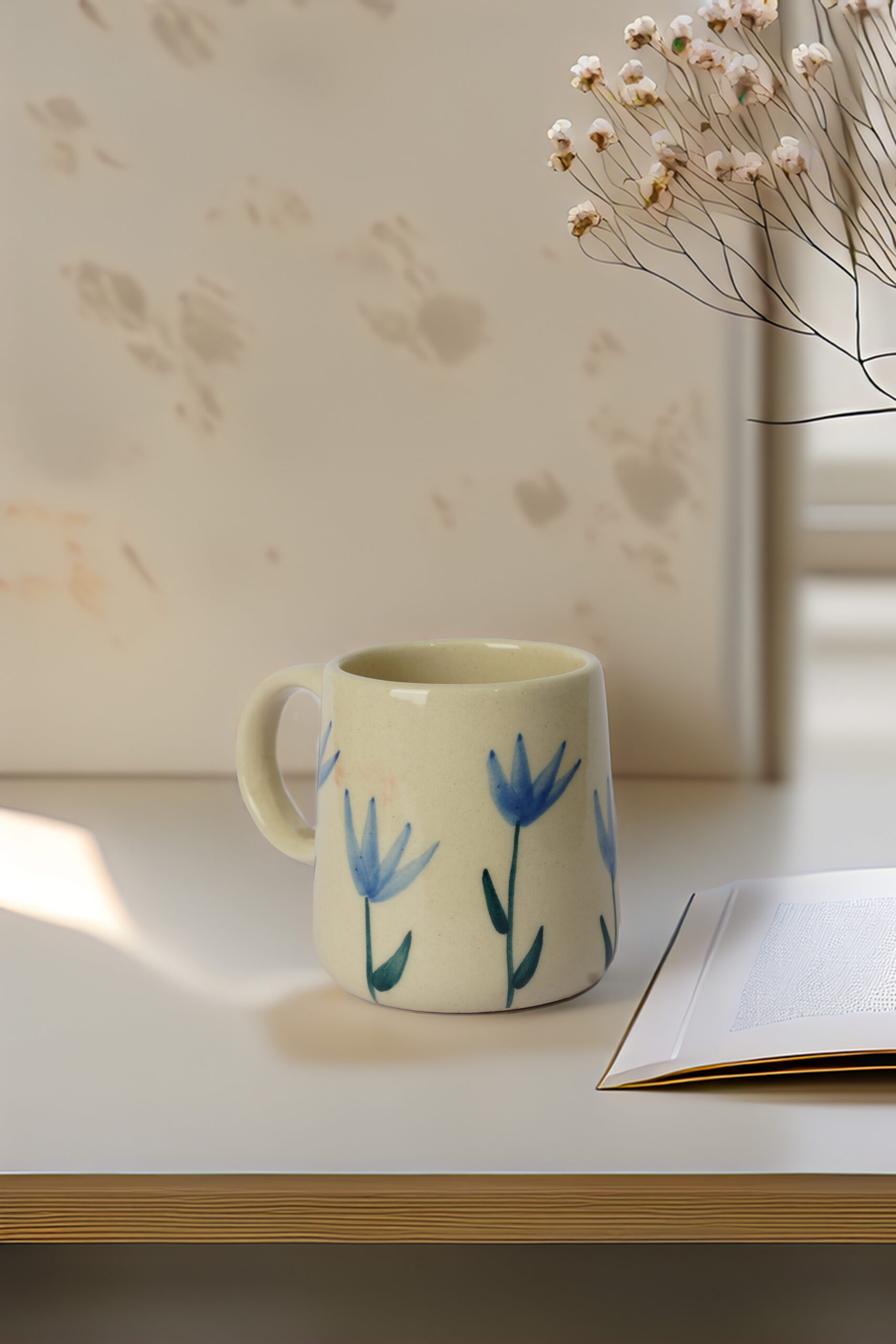 Blue Bloom Stem Mug