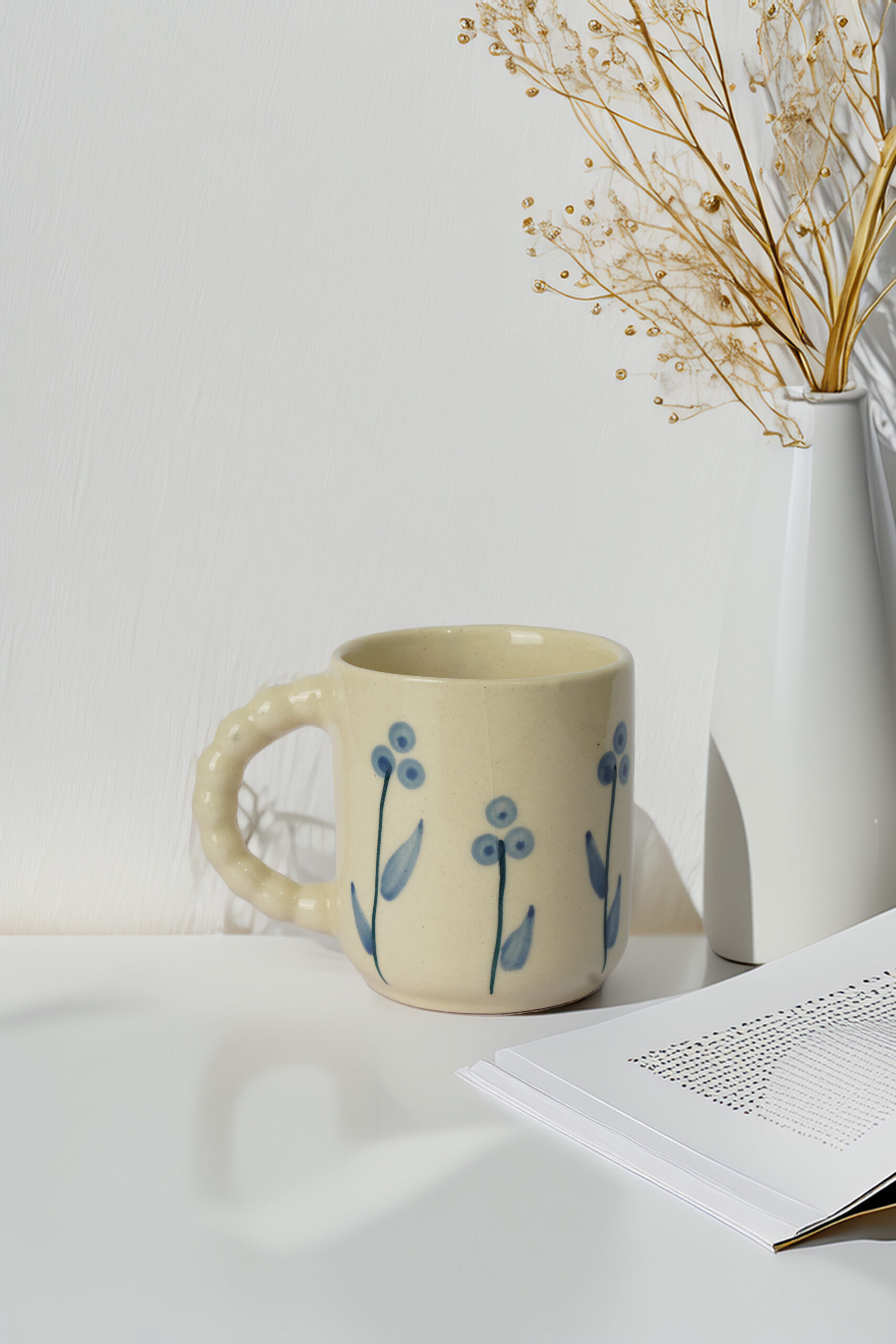 Blue Bloom Spiral Mug