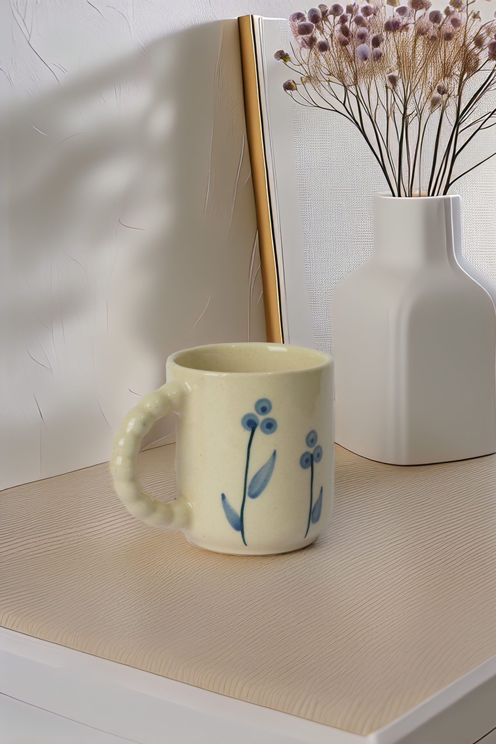 Blue Bloom Spiral Mug