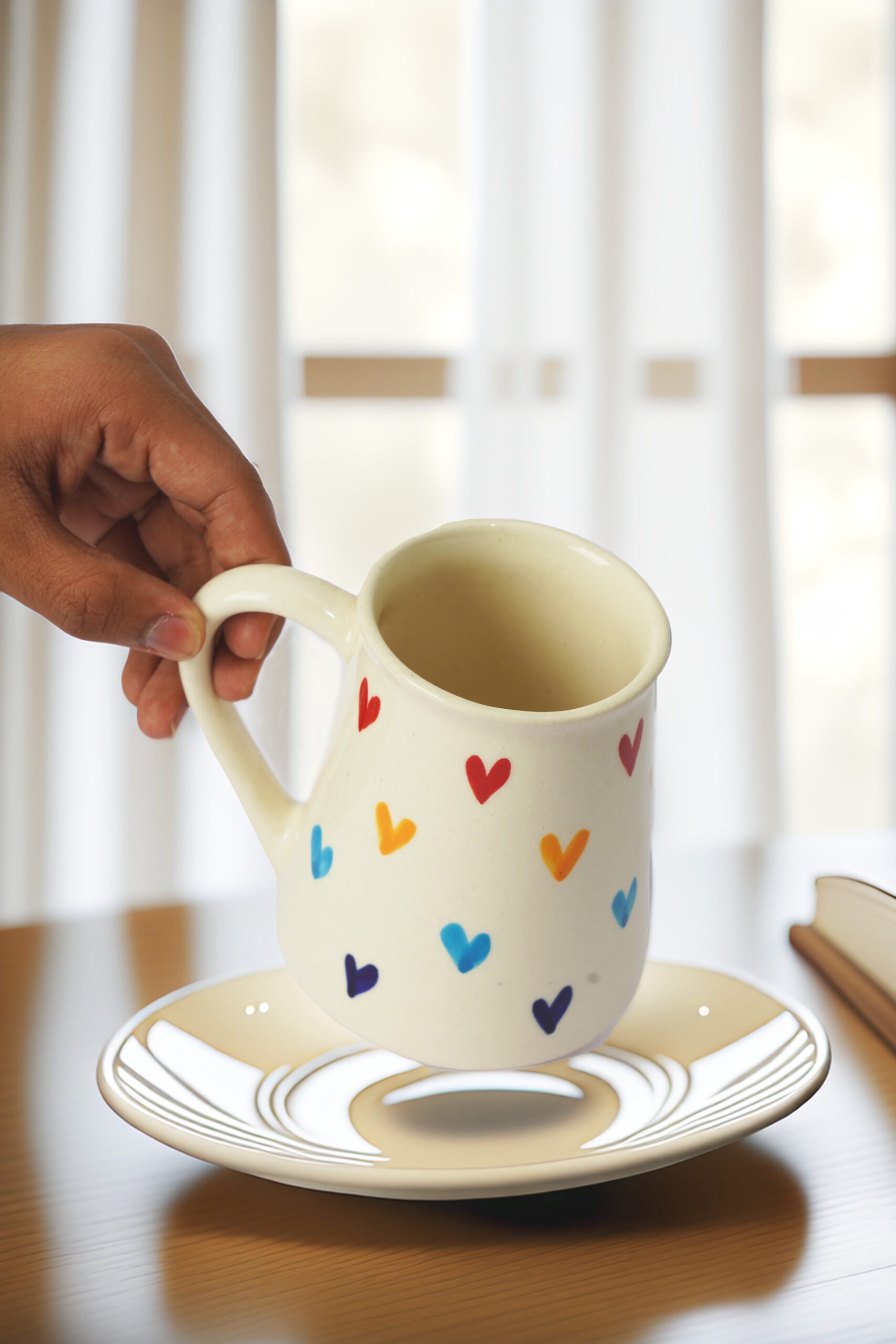 Rainbow Hearts Mug