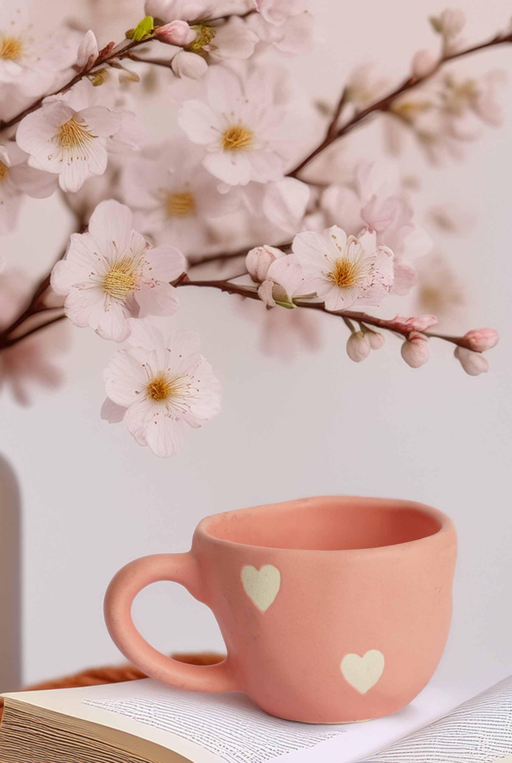 Rustic Blush Heart Mug – Matte Edition