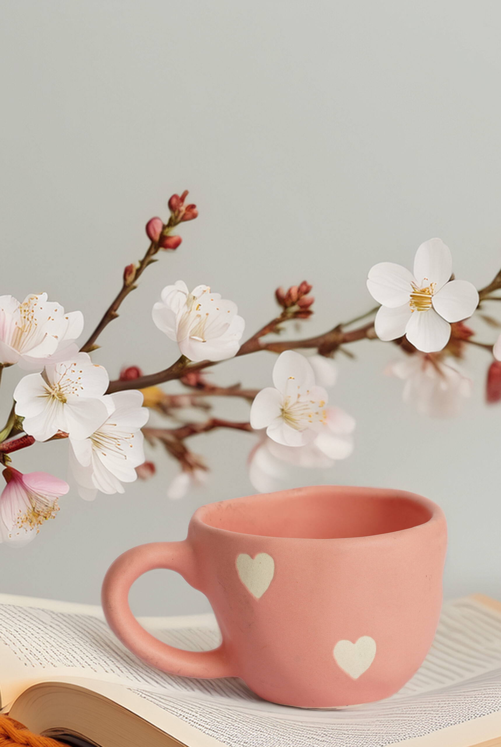 Rustic Blush Heart Mug – Matte Edition