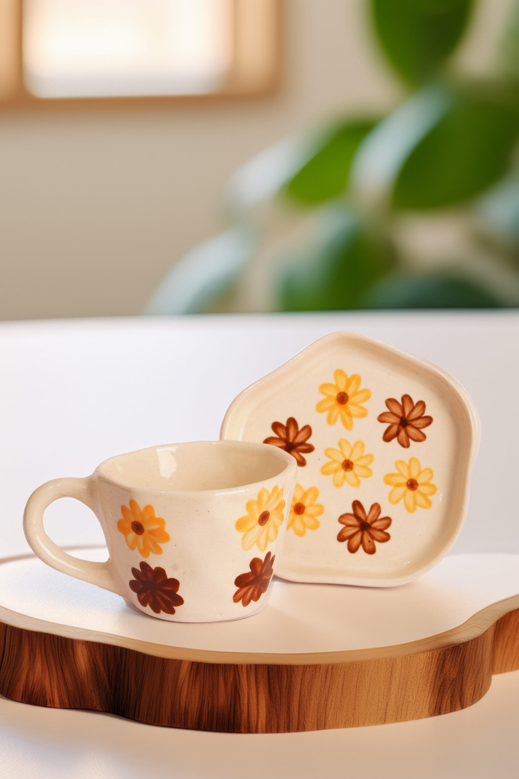 Autumn Daisy Cup Set