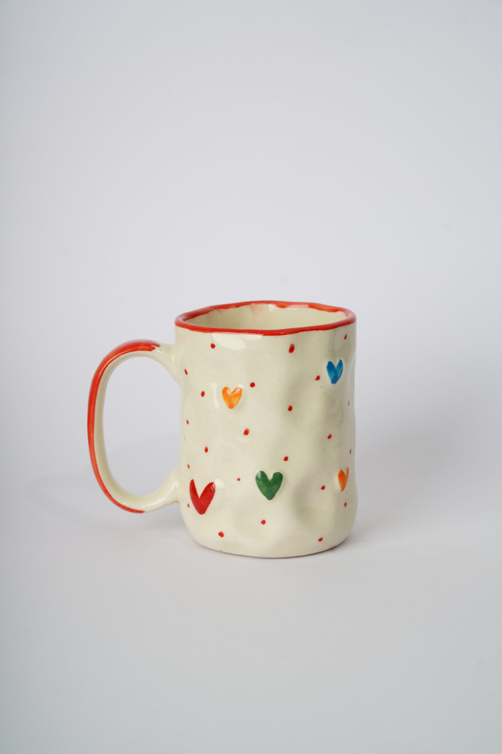 Bubbly Rainbow Hearts Mug