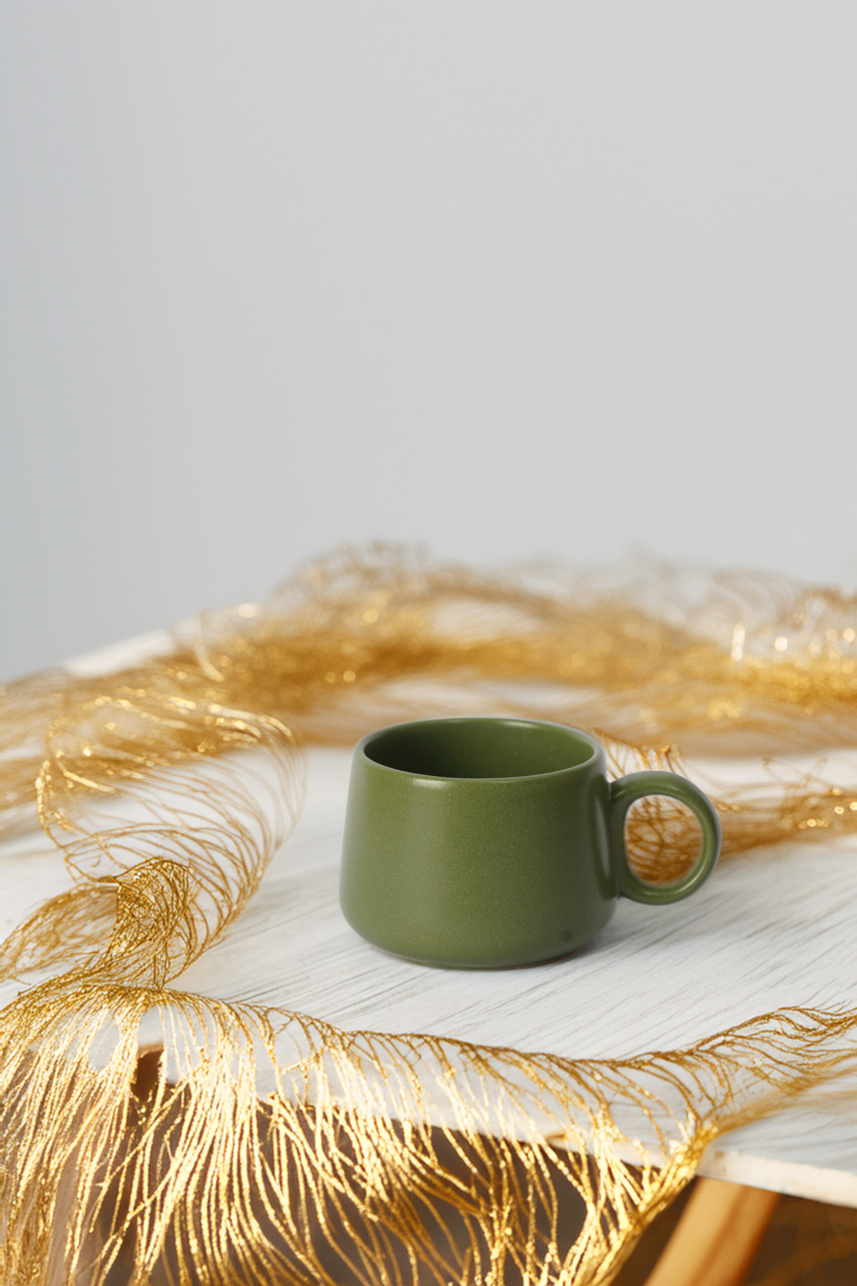 Olive Green Minimalist Cup