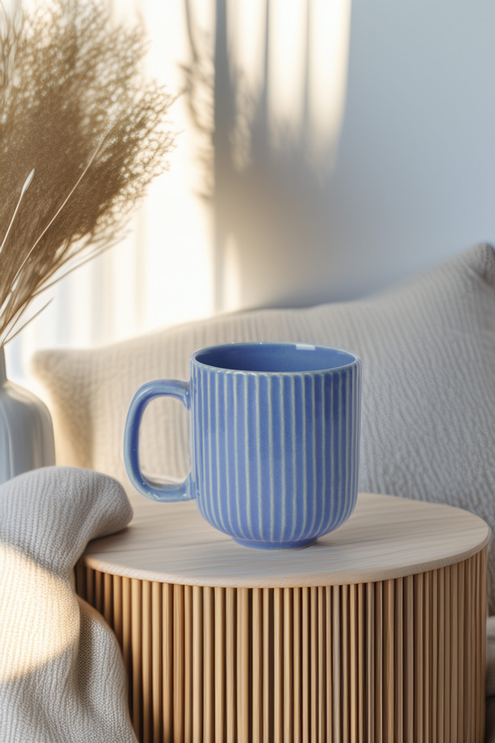 Cerulean Vertical Lines Mug