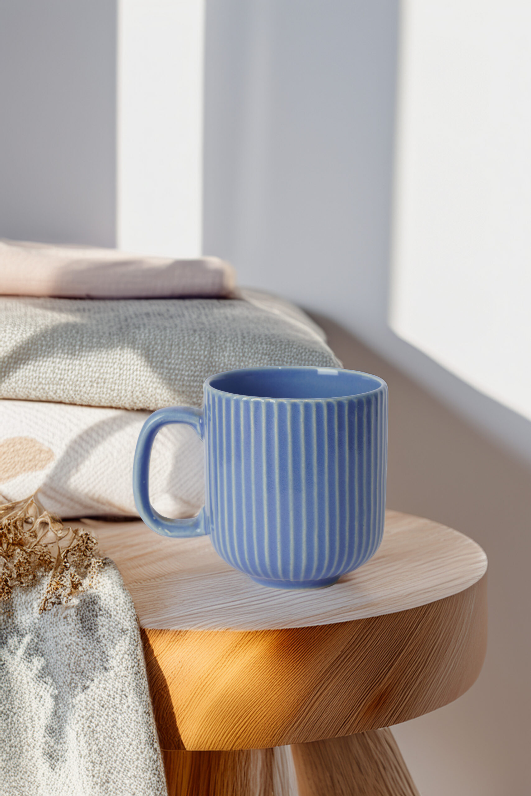 Cerulean Vertical Lines Mug