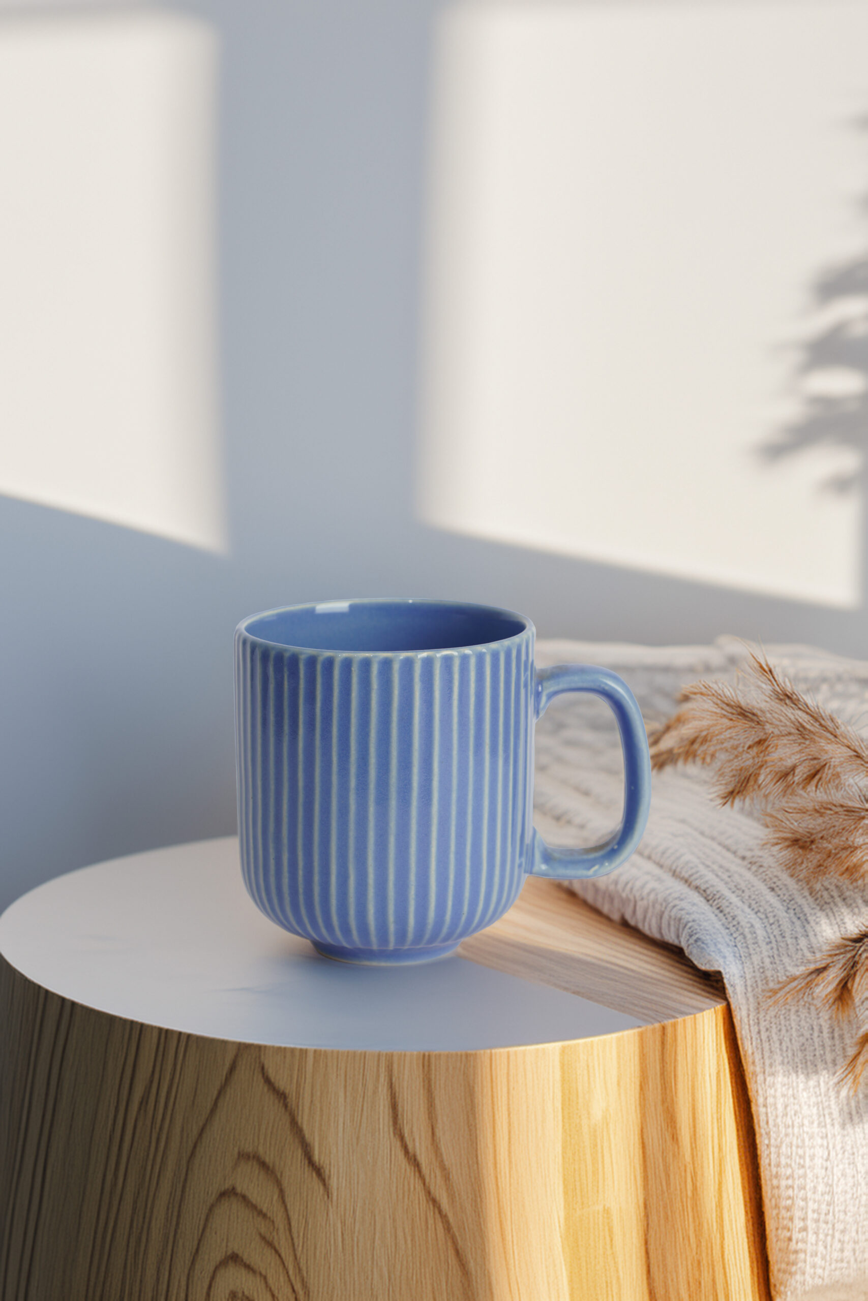 Cerulean Vertical Lines Mug